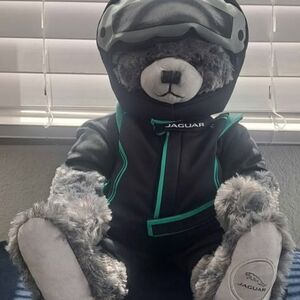 Jaguar Gray and Black Racing Bear